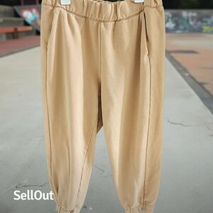 A New Day Women's Beige Jogger Pants Size M Casual Tapered Leg